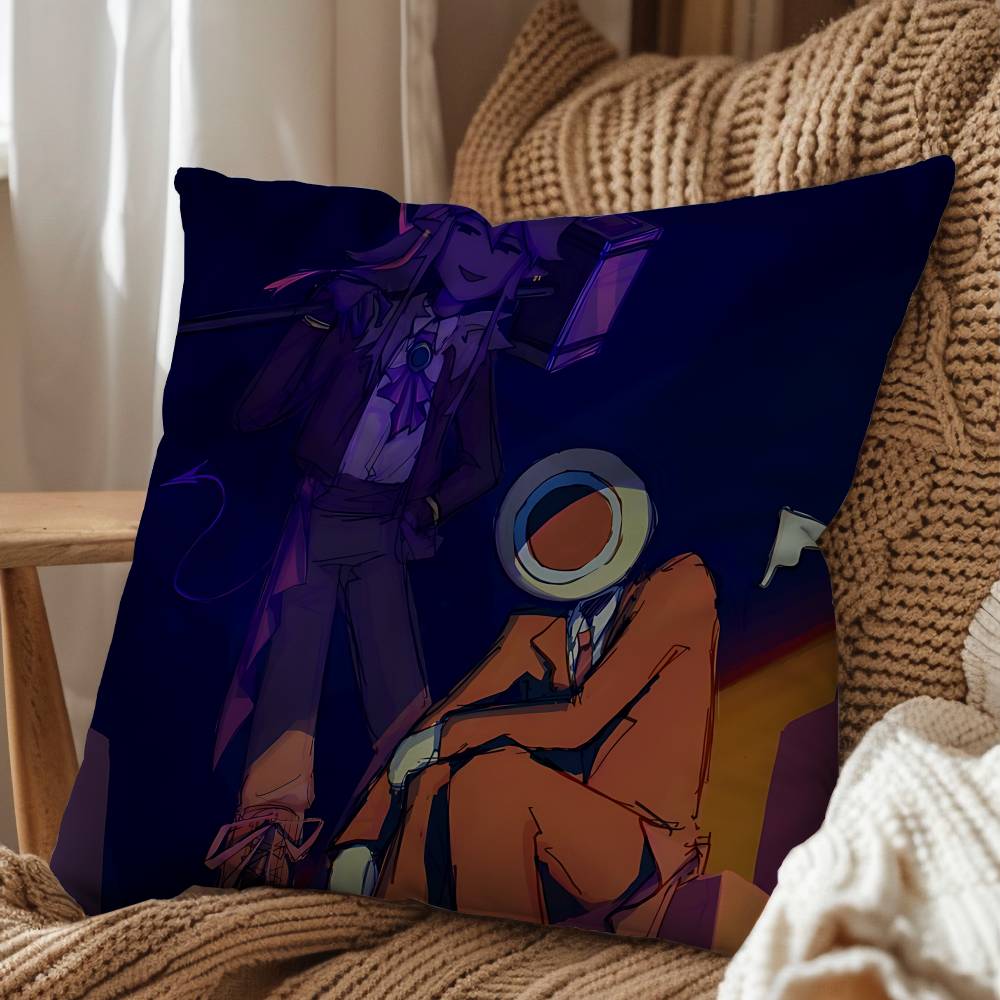 game Egg Tax Duo Wemmbu Eggchan Pillow Case Anti-dustmite Pillowcase Invisible zipper silky short plush Sofa cushion cover