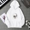 Autumn Winter Couple Style Sunflower Skull Print Hoodie Men Women Casual Simple Top Streetwear Sleeve Decorated Hoodie