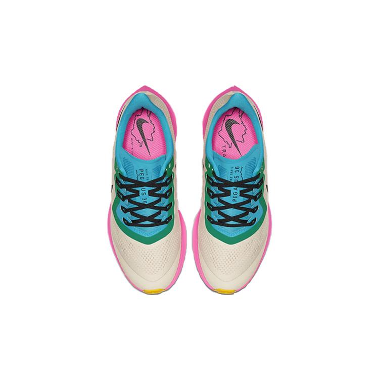 new Nike Air Zoom Pegasus 36 Trail Light Orewood Brown Pink Blast Blue Lagoon Women's