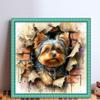 Animal Full 11CT DIY Stamped Printed Cross-Stitch Kits 40x40cm Embroidery Needlepoint Starter Kits for Adults Home Decor