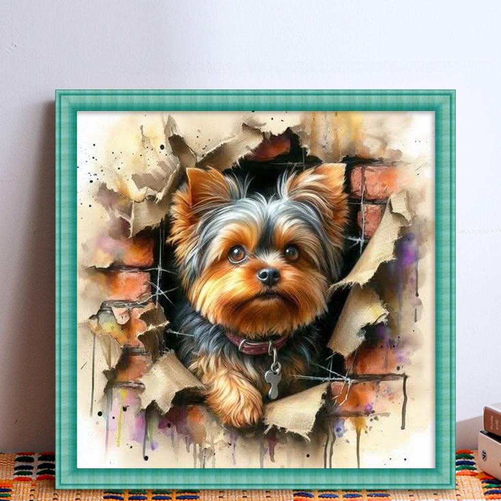 Animal Full 11CT DIY Stamped Printed Cross-Stitch Kits 40x40cm Embroidery Needlepoint Starter Kits for Adults Home Decor