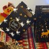 5pcs/set Christmas Gift Box Night Sky Deer Paper Bag Chocolate Biscuit Candy Box Christmas Decoration Gift Bag