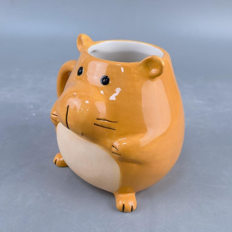 Capibara Ceramic Mug, Capybara Water Cup, Home Milk Hedgehog Breakfast Cup, Niche Design Coffee Cup