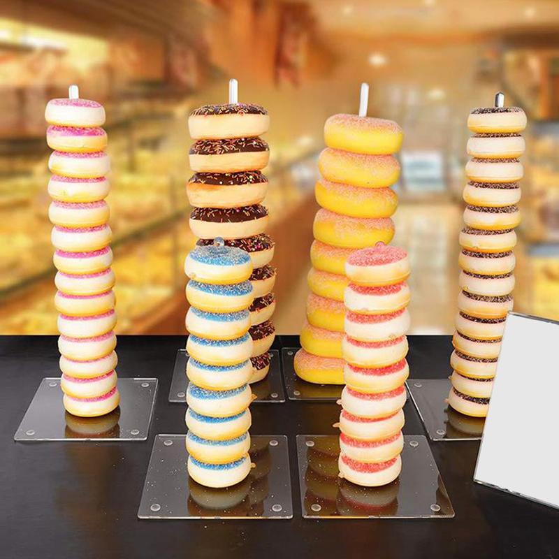 Acrylic Doughnut Holder Dessert Display Rack Dim Sum Bread Sales Rack Donut Stand Birthday Party Wedding Table Decoration