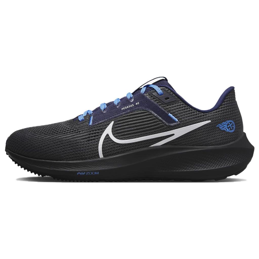 Nike NFL X Air Zoom Pegasus 40 Tennessee Titans Men Sneakers Black Anthracite College-Navy DZ5970-001