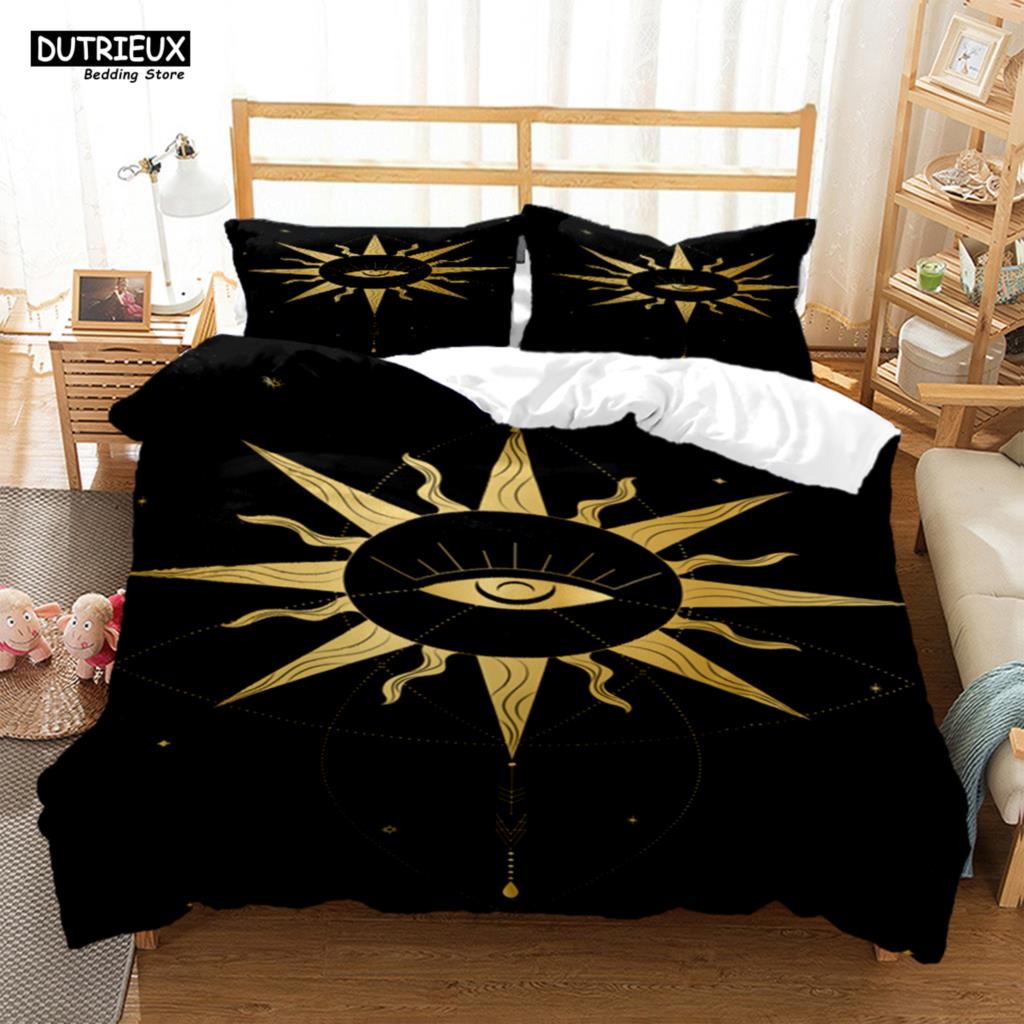 Mysterious Pattern Digital Print Polyester Bedding Sets Child Kids Covers Boys Duvet Cover Set For Teens Comforter Bedding Sets