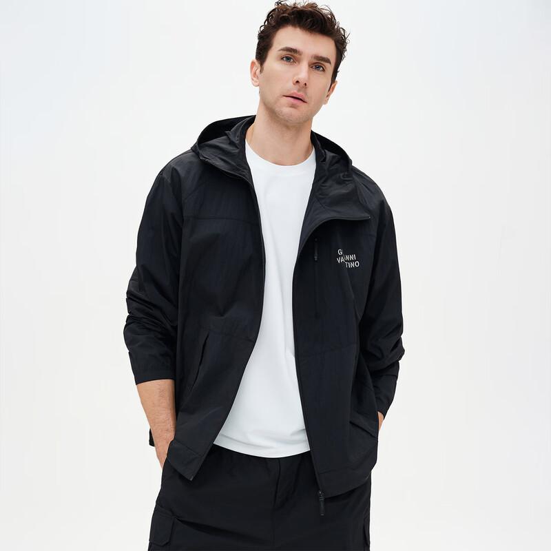 Giovanni Valentino Men's Lightweight Hooded Jacket