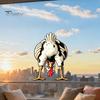 Static Adsorption Sticker Funny Chicken Window Cling, Upside Down Rooster Glass Sticker, Wall Decor Waterproof Non-adhesive Decal for Living