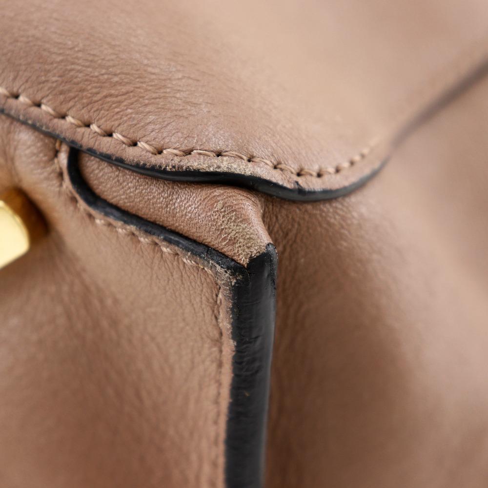 LOEWE goya weekender Boston bag Brown Calfskin Women Used