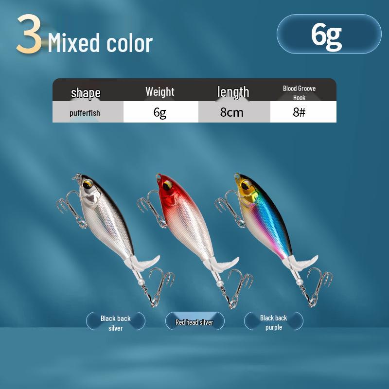 Floating Surface Tractor Lure for Freshwater Fish: Mandarin, Bass, Black Carp - Remote Casting Artificial Bait