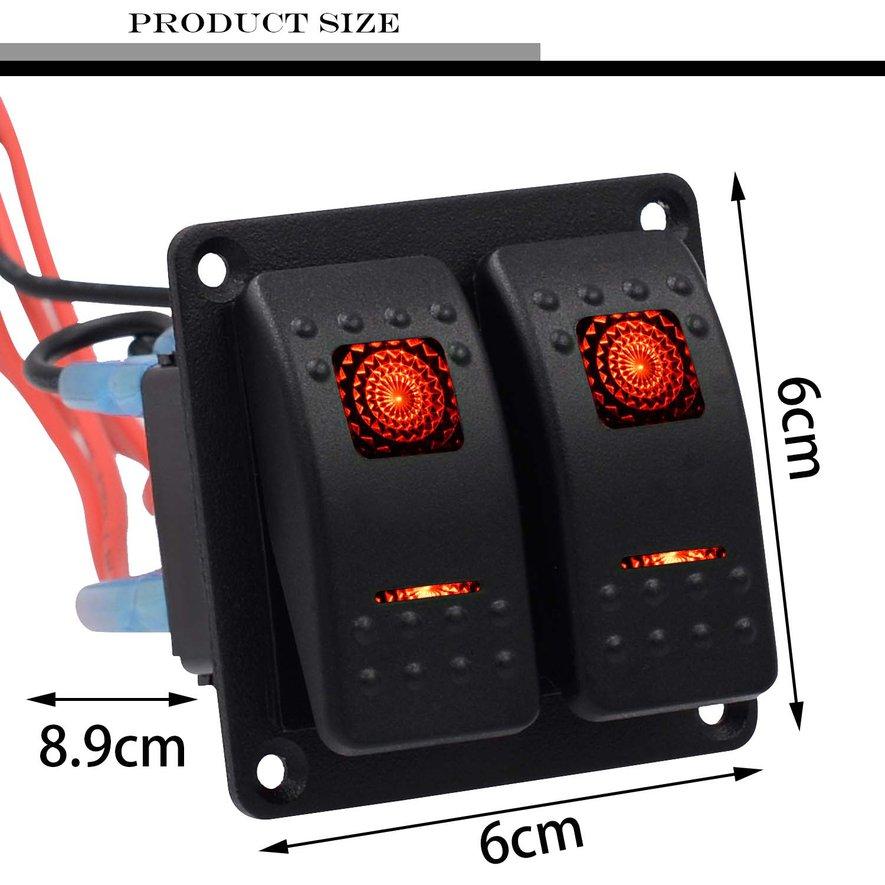 Beauty Ten Car RV Yacht Ignition Rocker Switch Combination*2 Power Off ...