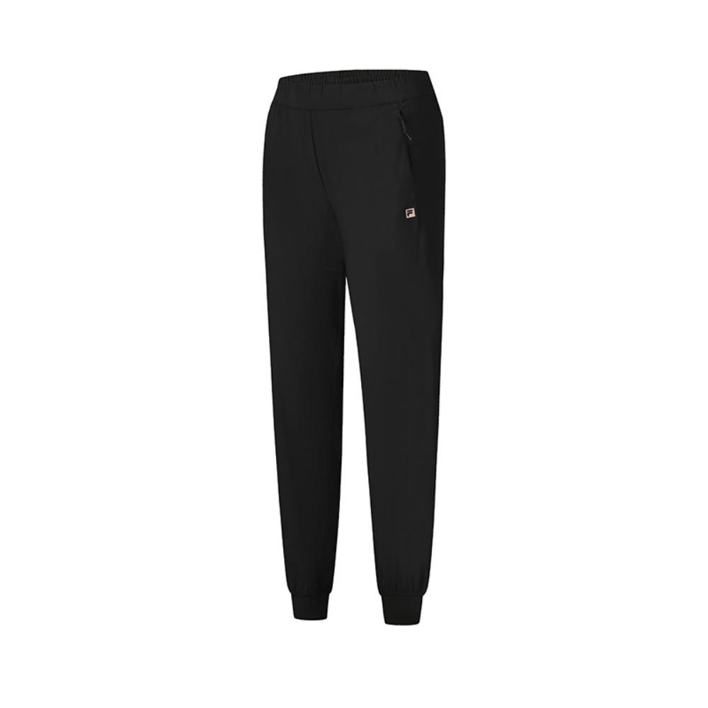 New FILA Fitness Knitted Sweatpants Women's Pitch Black A11W531606F-BK