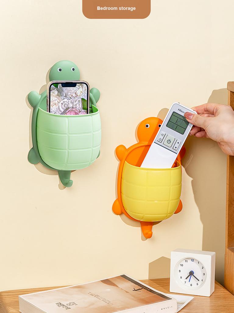 New Turtle Shelf Cosmetic Organizer Storage Box for Bedroom Bathroom Toothbrush Bedside Phone Wall Mount