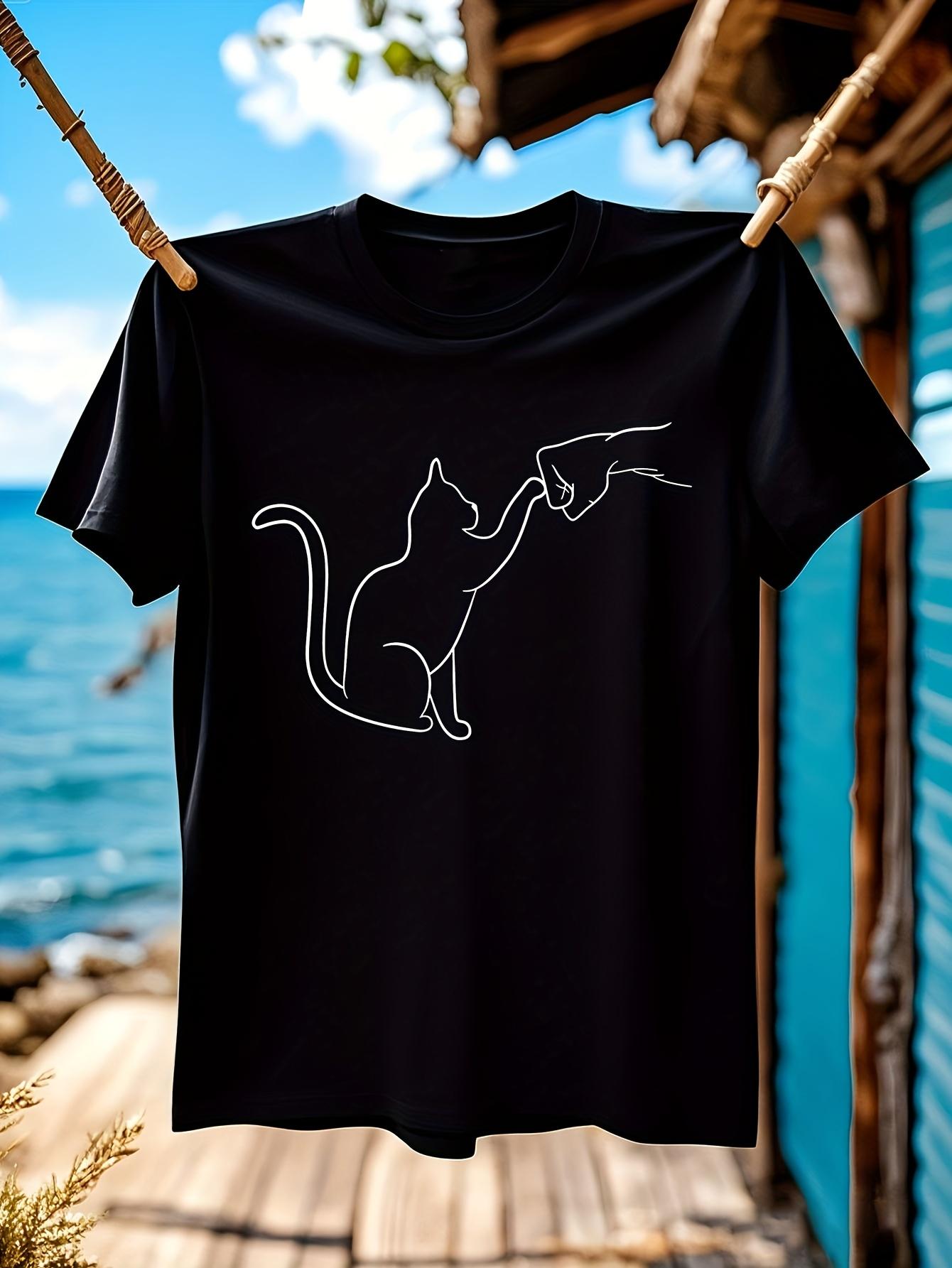 Black Cat Graphic Tshirt Graphic Tshirt L