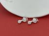 Sterling Silver 999 Ruyi Fu Character Beads, Handmade DIY Bracelet Accessories, Pure Silver Wristband Spacers