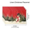 1/4pcs Linen Christmas Placemats Tableware Mat Christmas Decorations For Home Kitchen 2025 Xmas Navidad Noel NewYear Table Decor