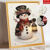 Frameless Pearl Painting Kit Festive Snowman Aesthetic Wall Art DIY Sparkling Bead Canvas Room Decor Creative Craft Gift