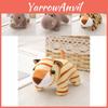 Adorable Jungle Safari Animal Plush Toy Keychains With Pp Cotton Filling