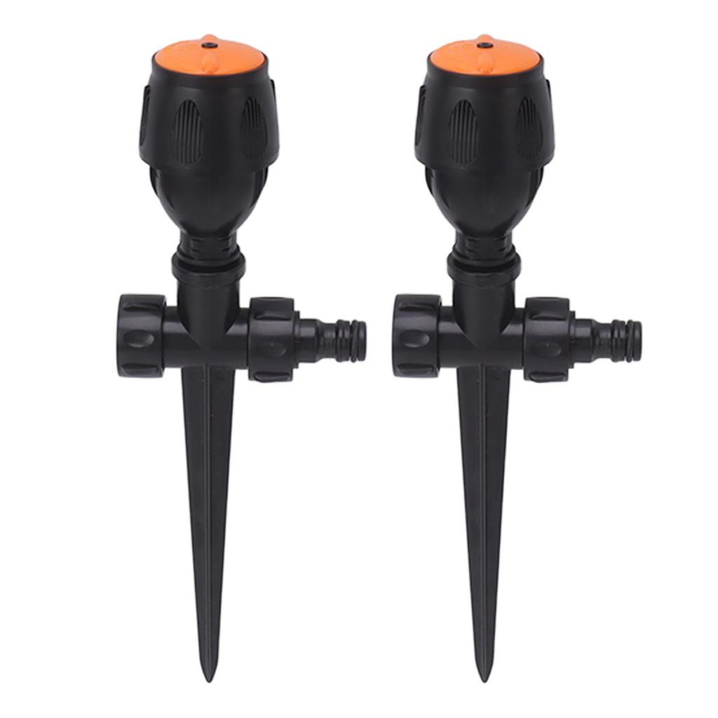 2pcs Garden Sprinklers Plastic 360 Degree Rotating Irrigation Sprinkler Large Area Coverage