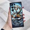 Fashion Dragon Illustration For Samsung Galaxy S26 S25 S24 S23 S22 S21 S20 Ultra Plus FE 5G Black Soft TPU Phone Case