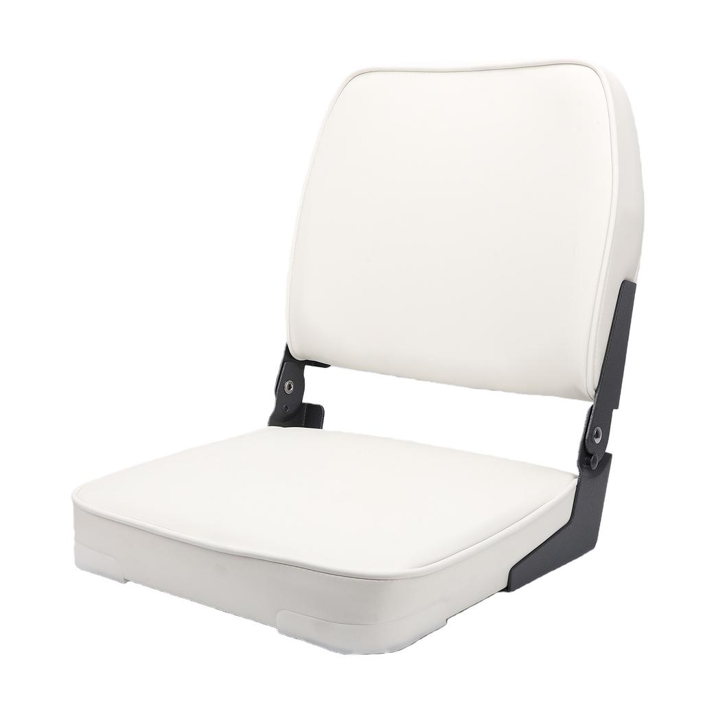 Folding Boat Seat with Backrest Comfortable Foam Padding Low Back Boat Chair for Canoe Pontoon Boat 19x16x14in