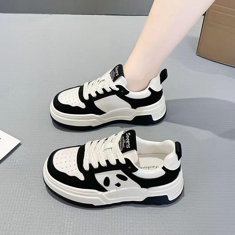 

Белые туфли на платформе, женские осенние новинки, модные универсальные повседневные туфли на шнуровке, подходящие по цвету 39