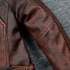 Vintage Red Brown M65 Hunting Jackets Black Genuine Cowhide Men Leather Jacket Pockets Men's Cow Coat Autumn
