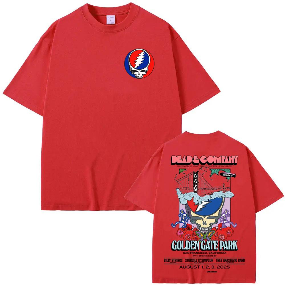 Grateful Dead Street Hip Hop T Shirt Short Sleeve Casual Cotton Tshirt Reverse Printing Fashion Tee-shirt Soft Tops