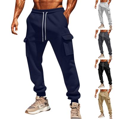 Herren Overalls Kordelzug Multi Pocket Freizeithose Wanderhose Baumwolltwillhose