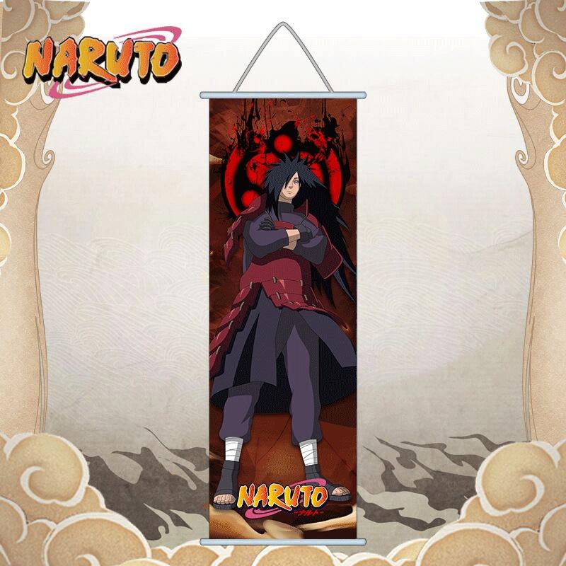 Naruto Animation Peripheral 2D Cartoon Wall Painting Naruto Sasuke Itachi Yondaime HD Decoration Silk Mural Great for Daily Use