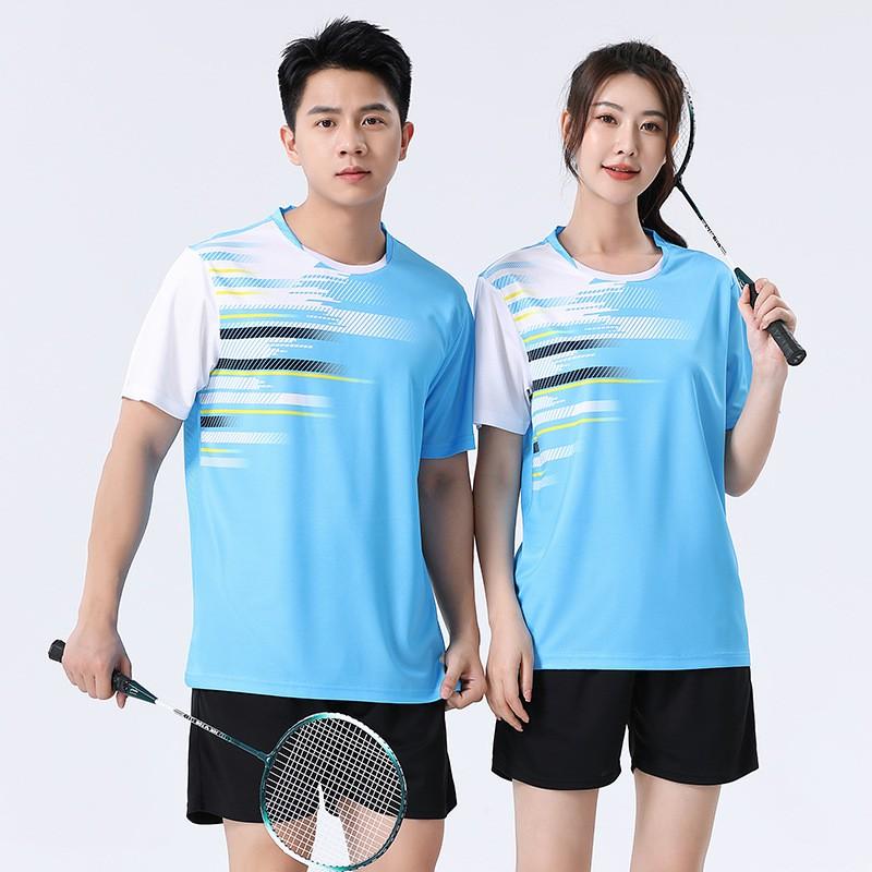 Unisex Quick-Dry Sport Set Running Tennis Volleyball Training Competition Soft Breathable Short Sleeve Athletic Outfit