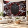Tapeçaria de Parede AC Milan, Pendente de Parede em Tecido Macio, Fundo Decorativo Para Quarto Arte de Parede para Casa