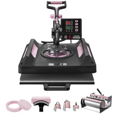 8 In 1 Heat Press Machine 38x38 Cm 850.5 G Tumbler Press T-Shirts Black