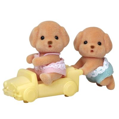 Sylvanian Families Puppen Pudel ST Mark Alter 3 und Spielzeug Sylvanian Epoch [Spielzeug Zwillinge] E-115 Zertifiziert, Oben, Puppenhaus, Familien,
