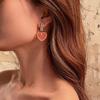 2023 New Arrival Trendy Lovely Pink Heart Dangle Earrings For Women Fashion Cute Sweet Crystal Jewelry Girl Gifts