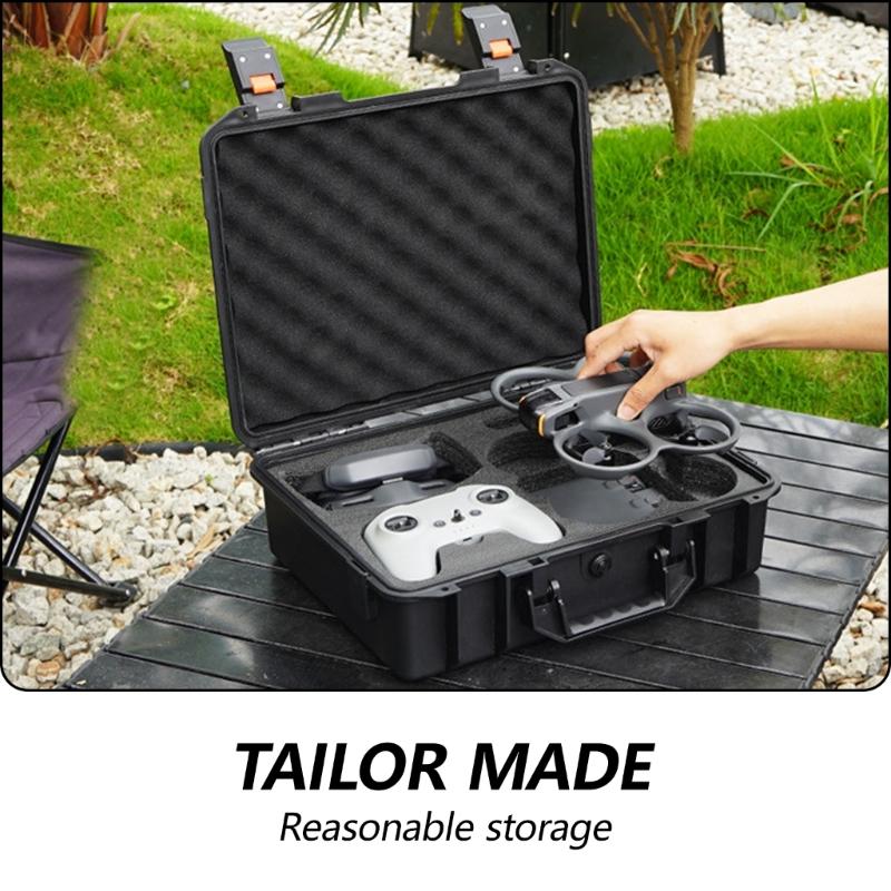 Caixa de Equipamento Rígida à Prova de Choque Bolsa de Armazenamento Protetora com Interior Acolchoado para Quadricóptero Avata 2 Preto