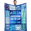 Best Son In Law Gifts Blanket, Son In Law Gifts from Mother In Law, To My Son In Law Gifts, Best Christmas Birthday Gift Ideas for Son In Law,