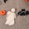 Pumpkin Halloween Decorations Banner Bat Halloween Flag Pulling Linen Ghosts Banner  Festival