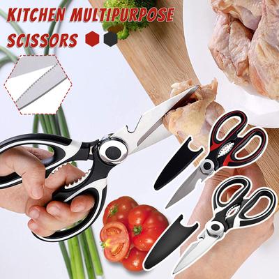 Kitchen Shears Multi Purpose Strong Stainless Steel Kitchen Utility Scissors With Cover