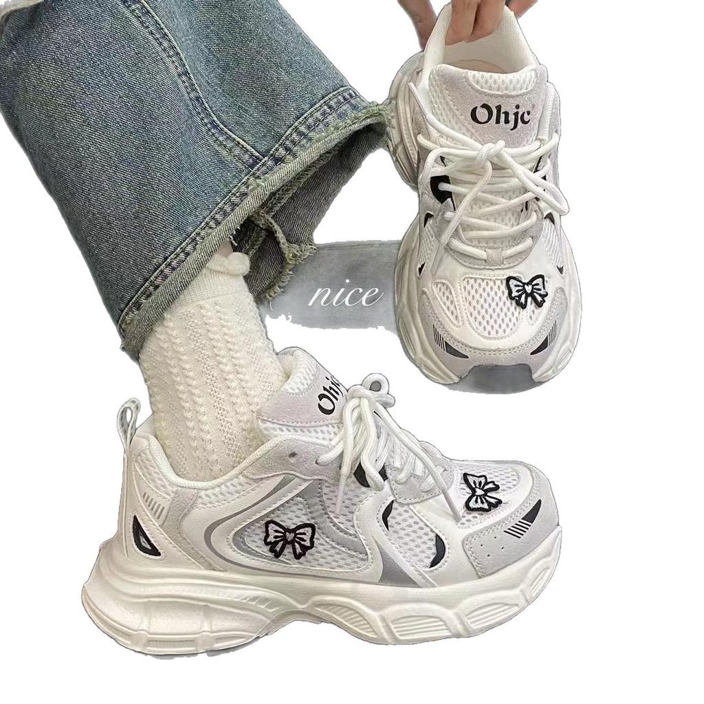 Muffin Daddy Shoes Women's New Autumn Platform Hong Kong Style Shoes Show Feet Small Sports Women's School Season