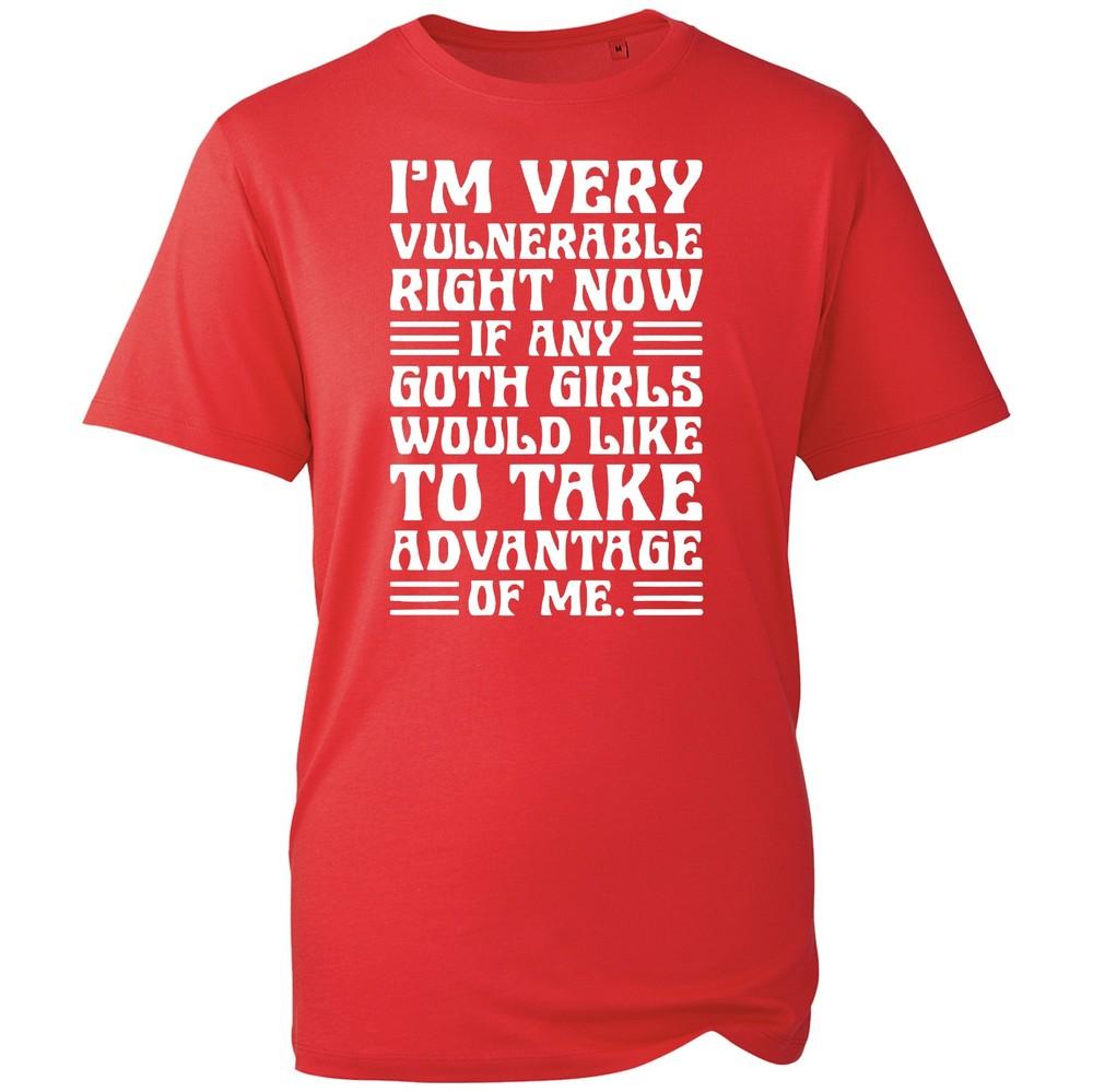 Im Very Vulnerable T Shirt Unisexs Emo Alt Goth Aesthetic Slogan Tee Funny Gift S