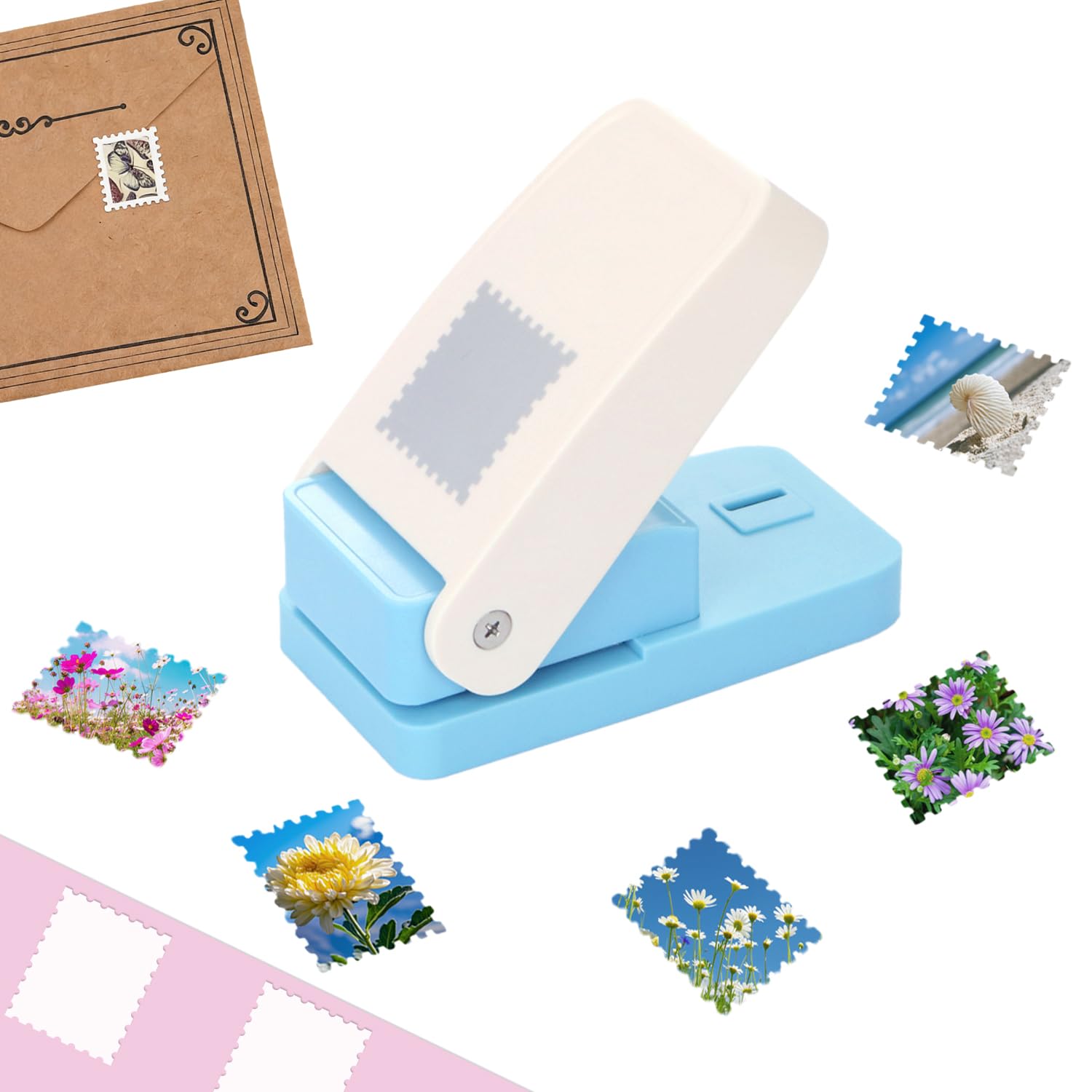 

YBHWOGI Craft Punch Stamp Rectangular Shape Large Paper Scrap Handcraft Manual Lightweight Multi-purpose 25.4*21.1mm