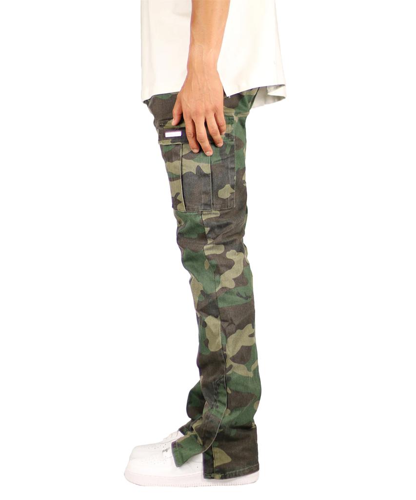 Haipeodenim Camo Flare Cargo Pants