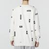 Adidas FW22 Patterned Print Crew Neck Sweatshirt Men Tops White HN8985