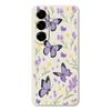 For Samsung Galaxy A56 5G Case Purple Butterflies Pattern Printing Straight Edge TPU Phone Back Cover
