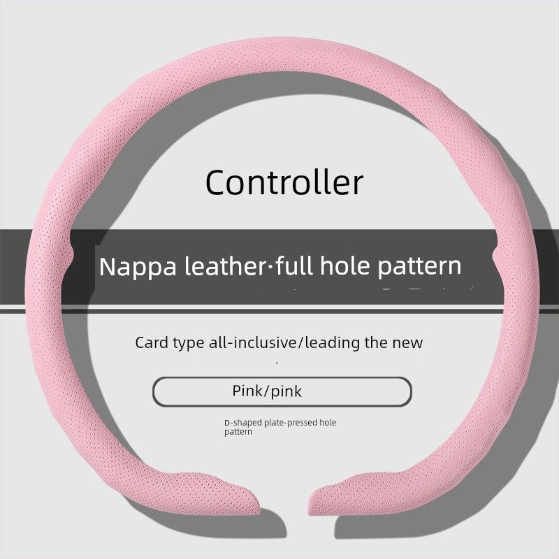 Car Steering Wheel Cover, High-End Nappa Leather, New Model, Anti-Slip, Breathable, Ultra-Thin, Universal for All Seasons