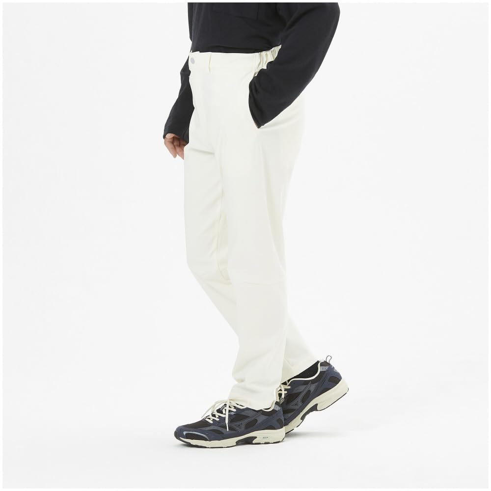 MIZUNO BUDDY Tech Shield Tapered Pants, Windproof and Stretch, Men's, Cream White, Size L