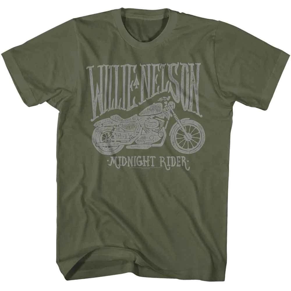 Willie Nelson Midnight Rider Military Green Music Shirt 110