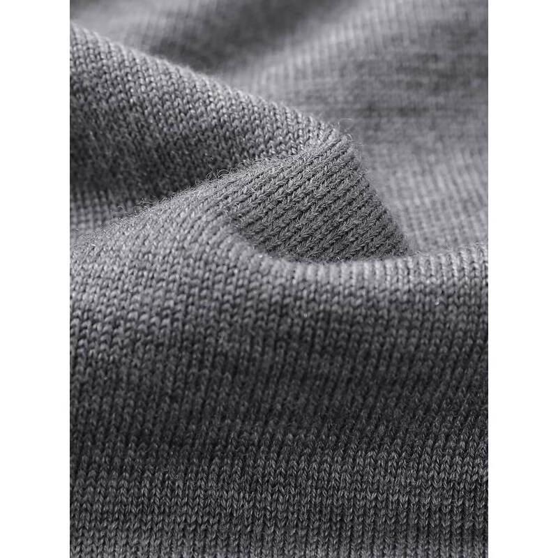 YOUNGOR Men's Washable V-Neck Wool Sweater