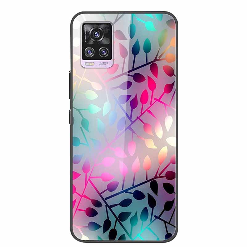 Glass Back Cover For Vivo V20 Pro 5G Case Coque Hard Tempered Glass Case For Vivo V20 Pro 2020 Phone Case Cover Soft Bumper Para